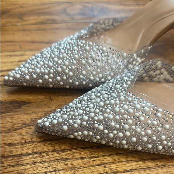 Zara Pearl Heeled Slingbacks Heels - Picture 5 of 8